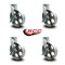 Service Caster 10'' Heavy Duty Semi Steel Cast Iron Swivel Caster Set with Brakes, 4PK CRAN-SCC-KP92S1030-SSR-SLB-4 - alternate 4